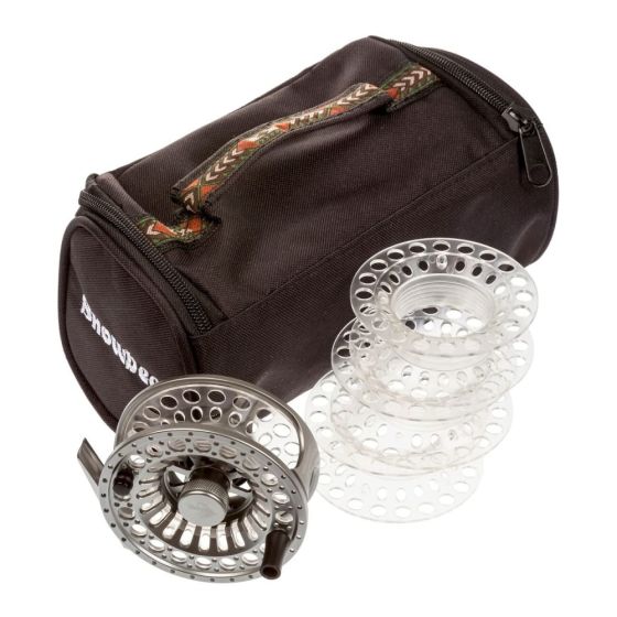 Snowbee Spectre Cassette Fly Reels #5/6 Silver with Bag & 3 Spools