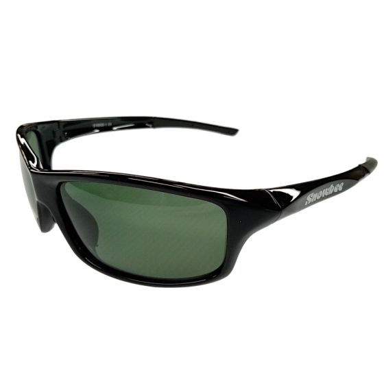 Snowbee Prestige Streamfisher Sunglasses - Gloss Black / Smoke Green