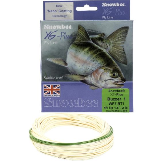 Snowbee XS-Plus Buzzer 1 Sink-Tip Fly Lines - Olive / Ivory