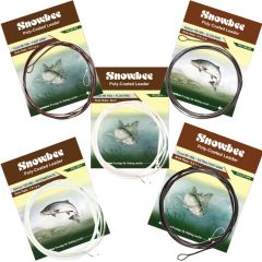 Snowbee Poly-Coated Leader - 5' Salmon 0.55mm Intermediate Clear/Green