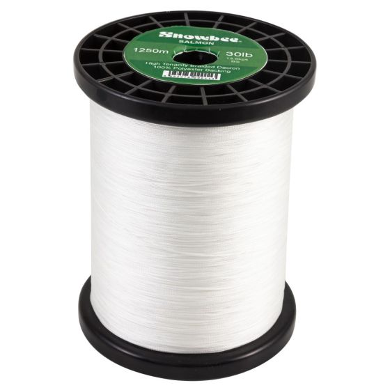 Snowbee Fly Line Backing - 1,250m Braided Dacron - White - 30lb