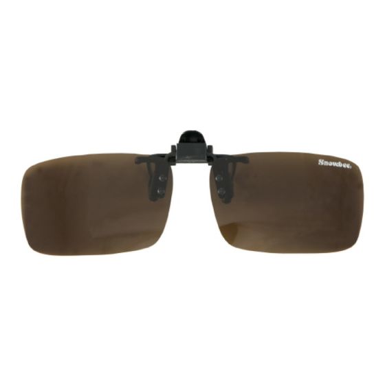 Snowbee Clip-On/Flip-Up Sunglasses - Amber - L