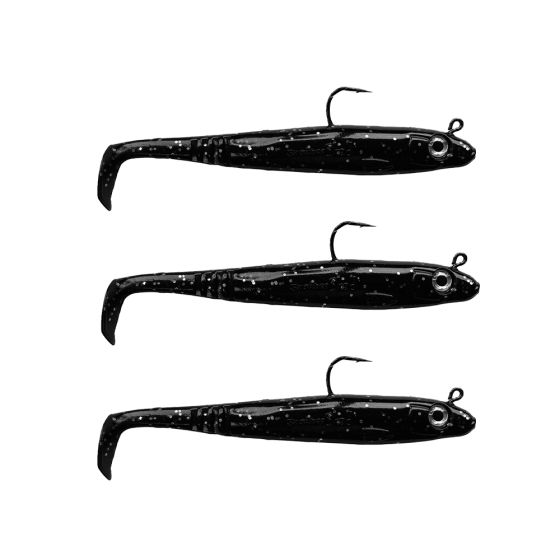 Snowbee Skad Lures 12cm x 3 Black Glitter