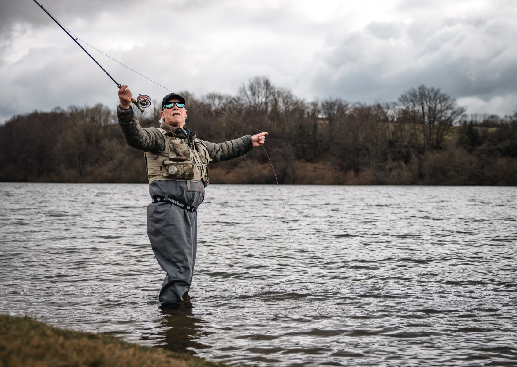 Snowbee's Simon Kidd prepares to cast