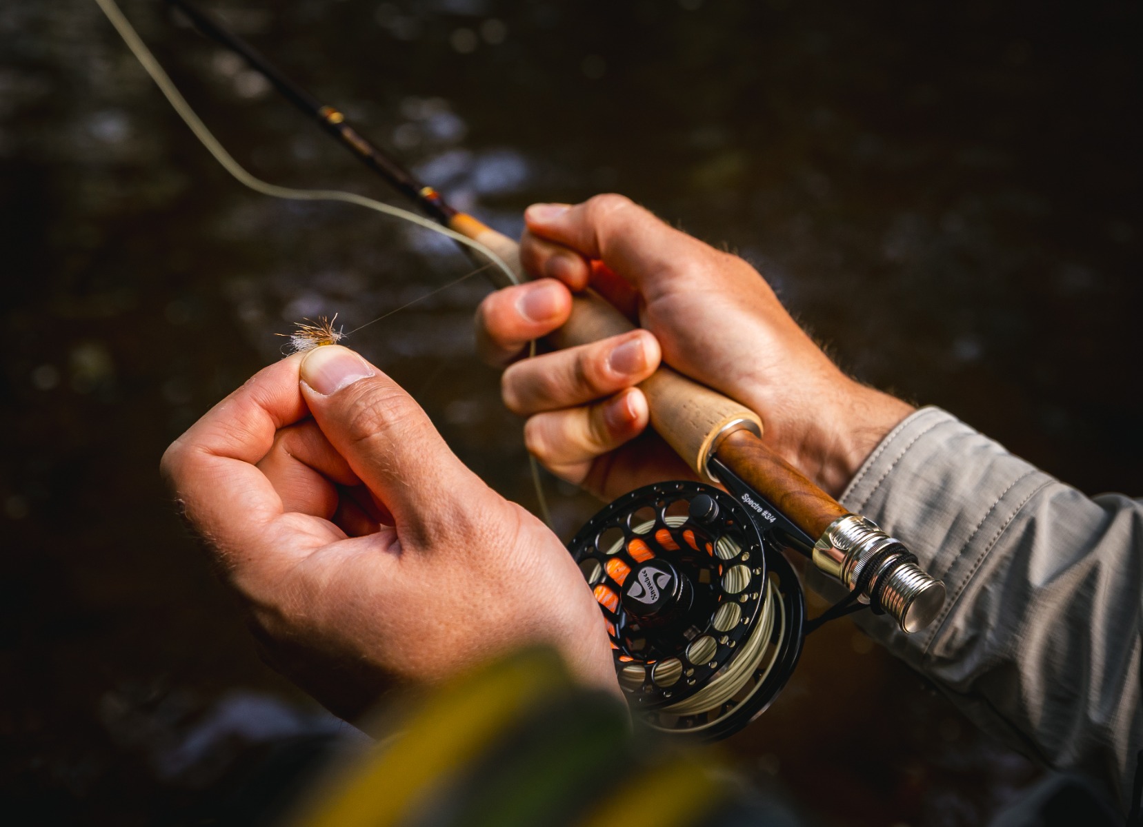 A castable dry-dropper setup with Snowbee Spectre Pro Ultra Dry Fly Line