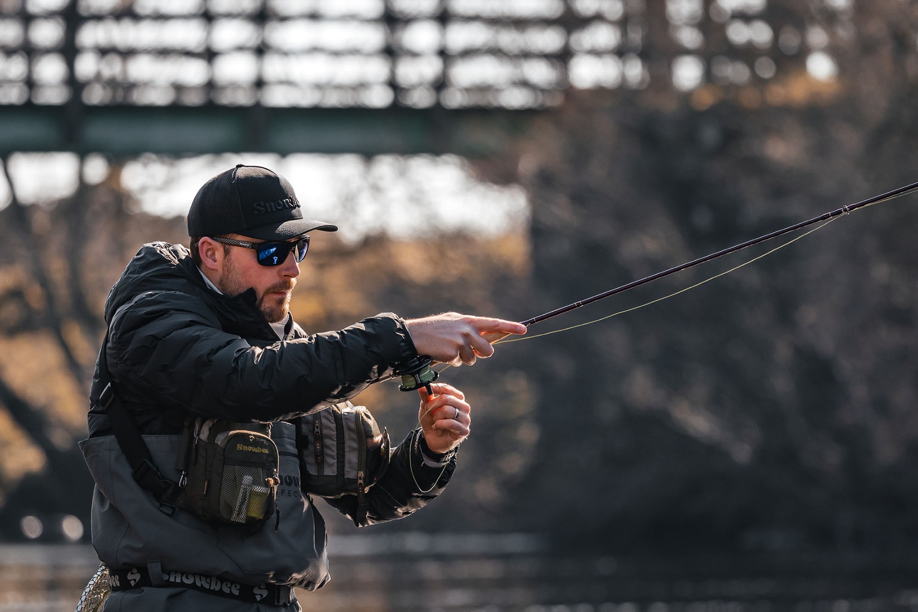 James Atkinson reeling in his catch